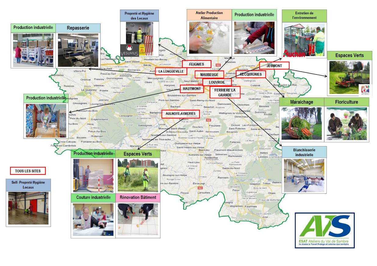 ESAT ATELIERS DU VAL DE SAMBRE (ESAT), 59330 Hautmont (Nord)